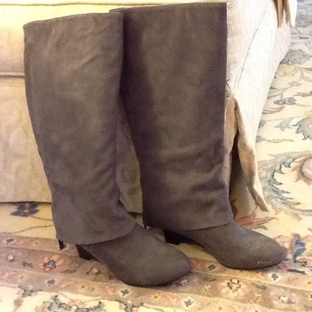 Gray Suede Boots, Ladies Sz 8